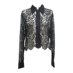 Gianni Versace Couture Punk Lace Blouse Spring/Summer 1994