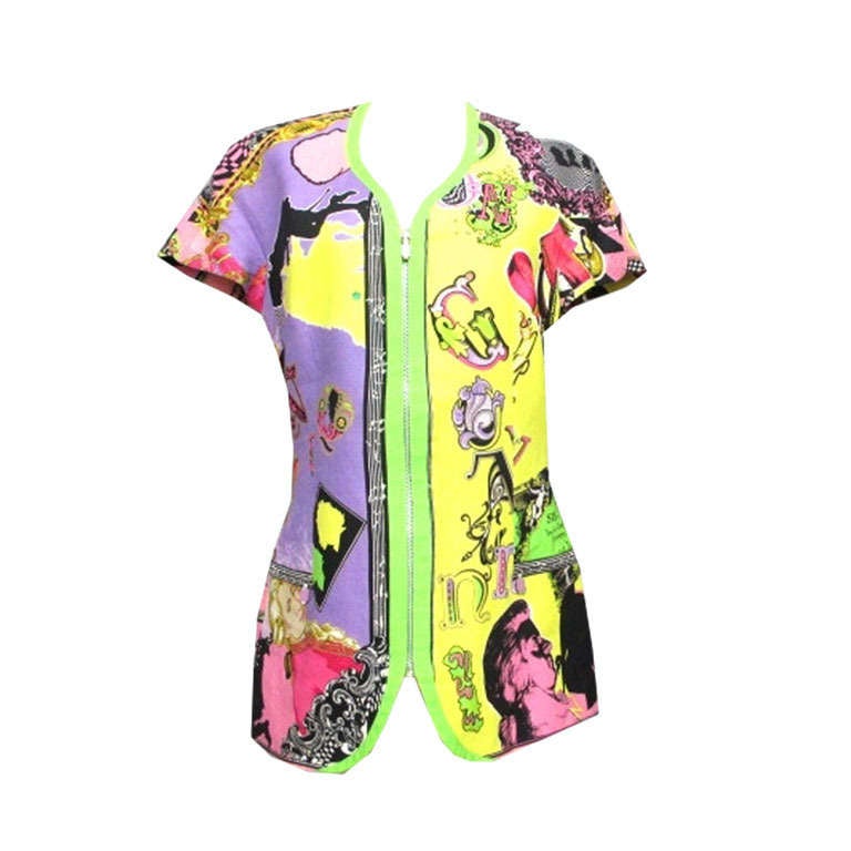 Gianni Versace Couture Opera Printed Jacket Spring/Summer 1992 For Sale