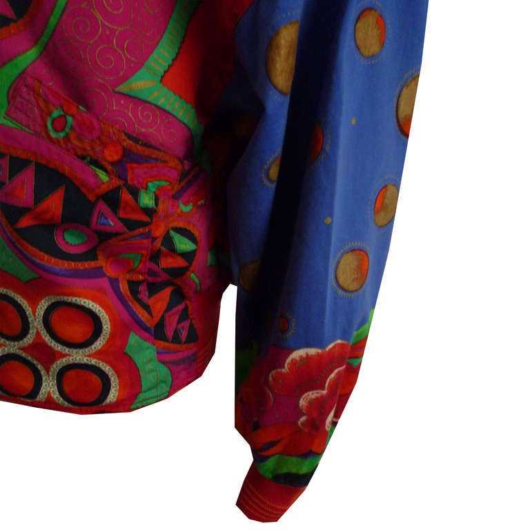 Gianni Versace Pret-A-Porter Printed Bomber Jacket Spring / Summer 1991 In Excellent Condition For Sale In W1, GB
