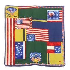 Gianni Versace Oversize United States Flag Print Scarf Spring 1995
