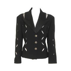 Gianni Versace Punk Cut-Out Tuxedo Evening Jacket Spring 1994