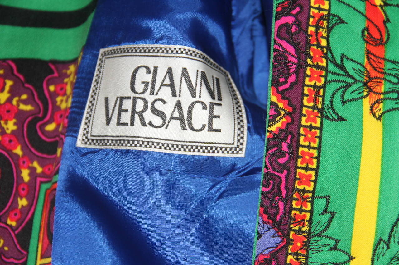 Gianni Versace Printed Zip Suit Fall 1991 In New Condition For Sale In W1, GB