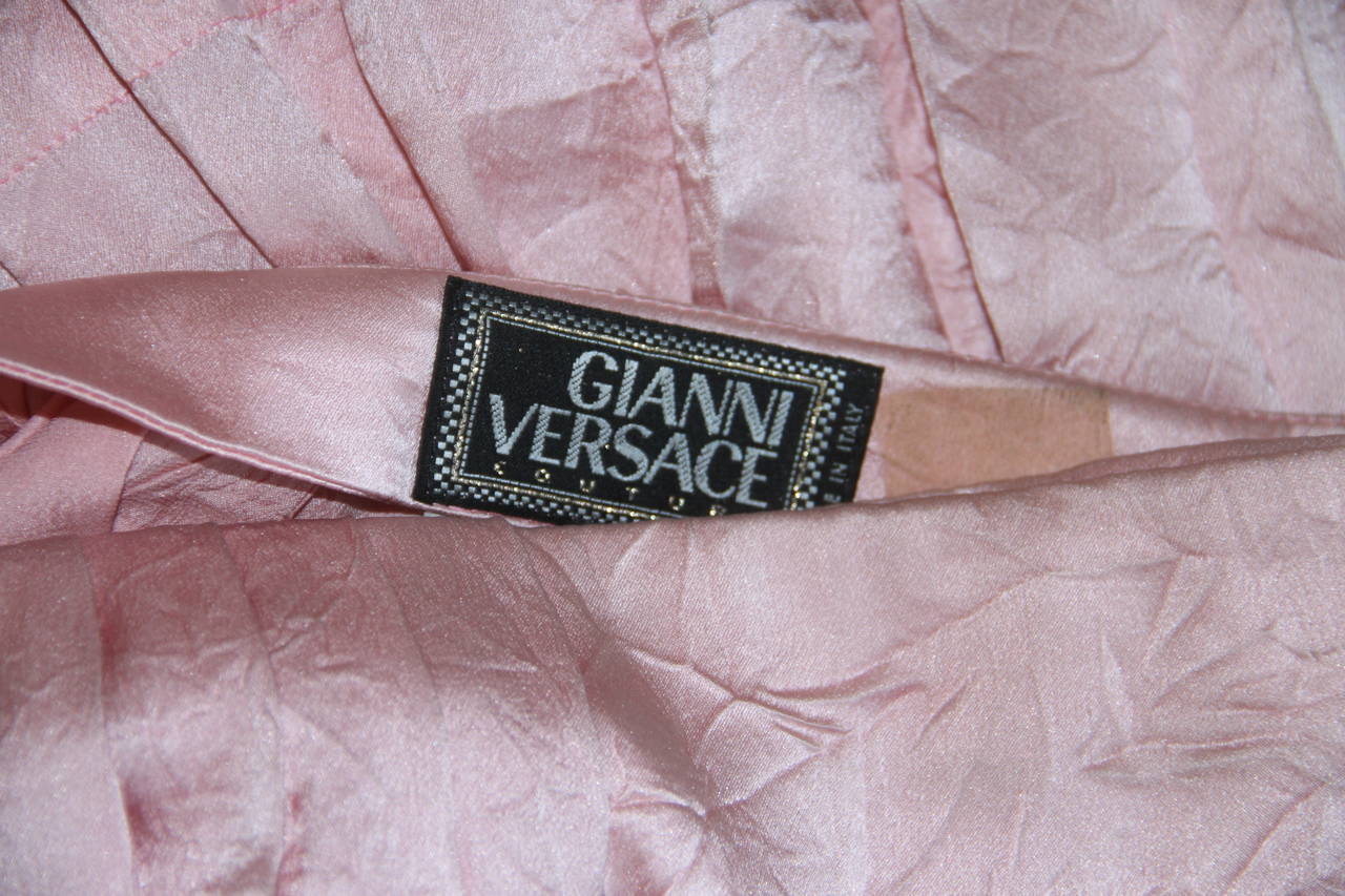 Gianni Versace Punk Pleated Silk Mini-Skirt Spring 1994 In New Condition For Sale In W1, GB