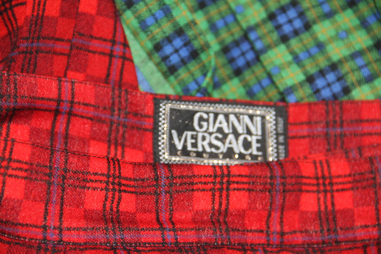 Gianni Versace Bondage Collection Tartan Skirt Fall 1992 In New Condition For Sale In W1, GB