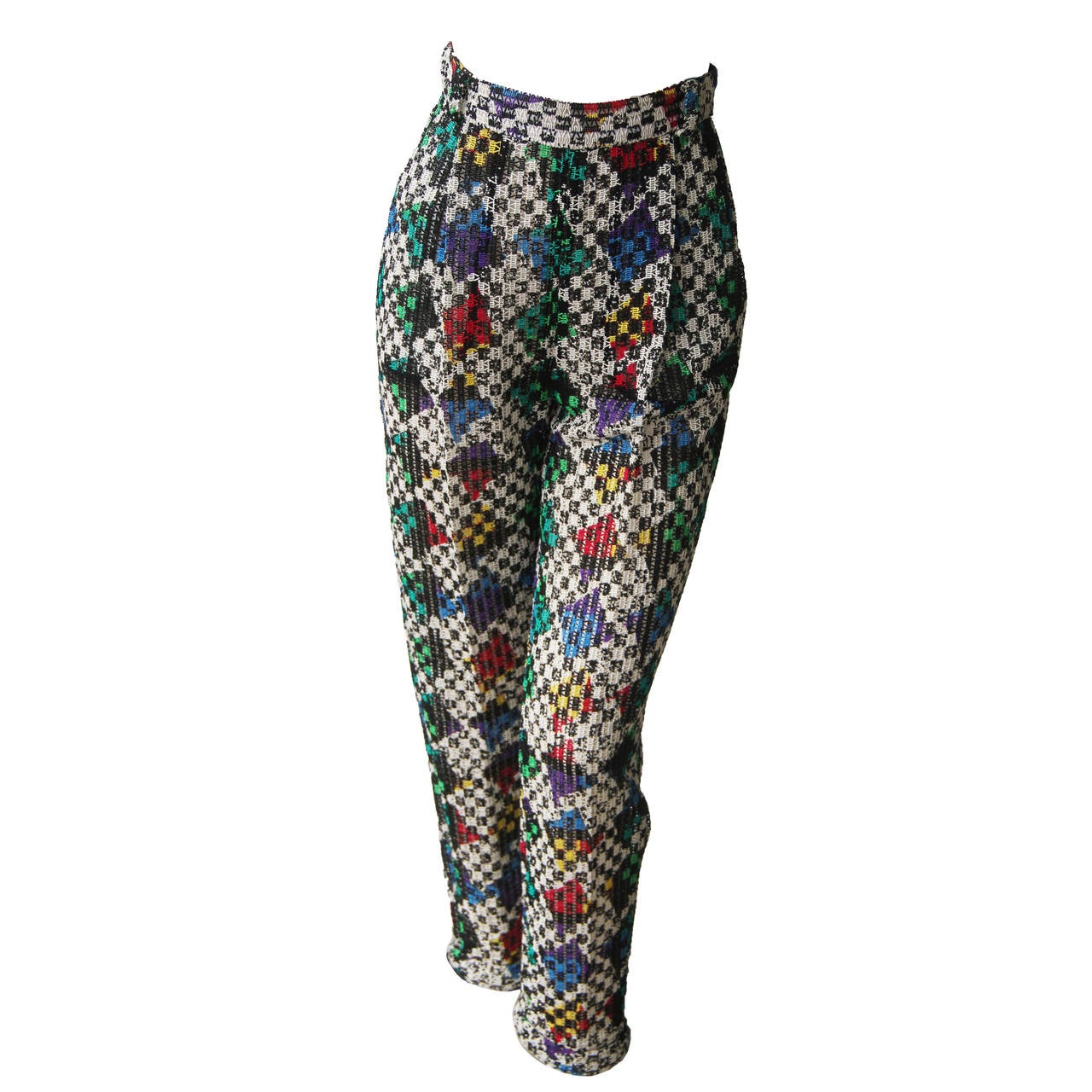 Atelier Versace Punk Multi-Coloured Pants Fall 1993 For Sale