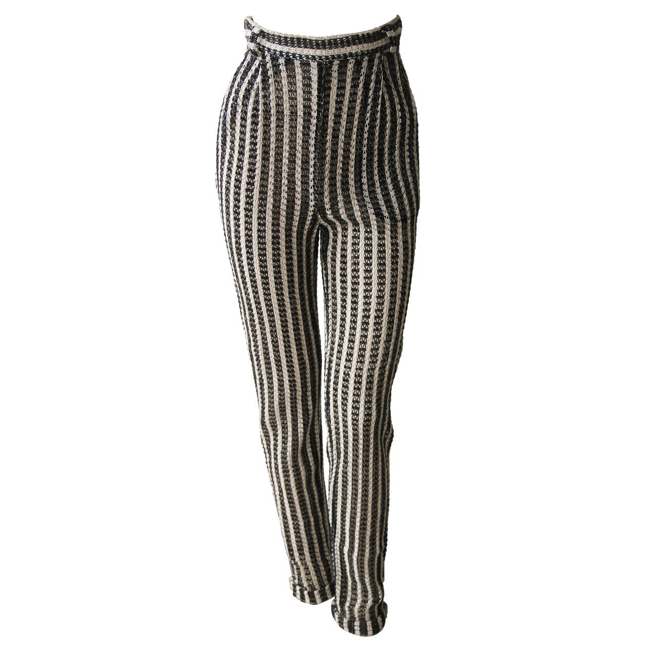 Atelier Versace Punk Striped Pants Fall 1993 For Sale