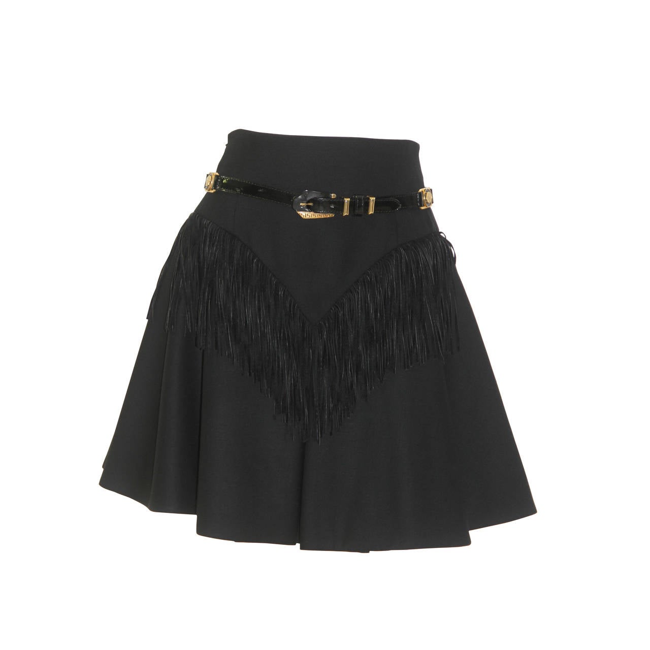 Atelier Versace Fringed Cowgirl Skirt Fall 1992 For Sale