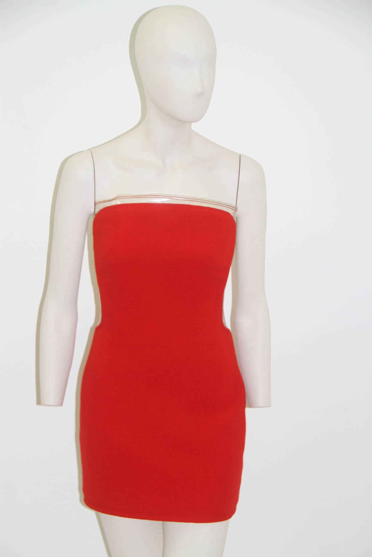 Red Atelier Versace Ensemble Fall 1995 For Sale