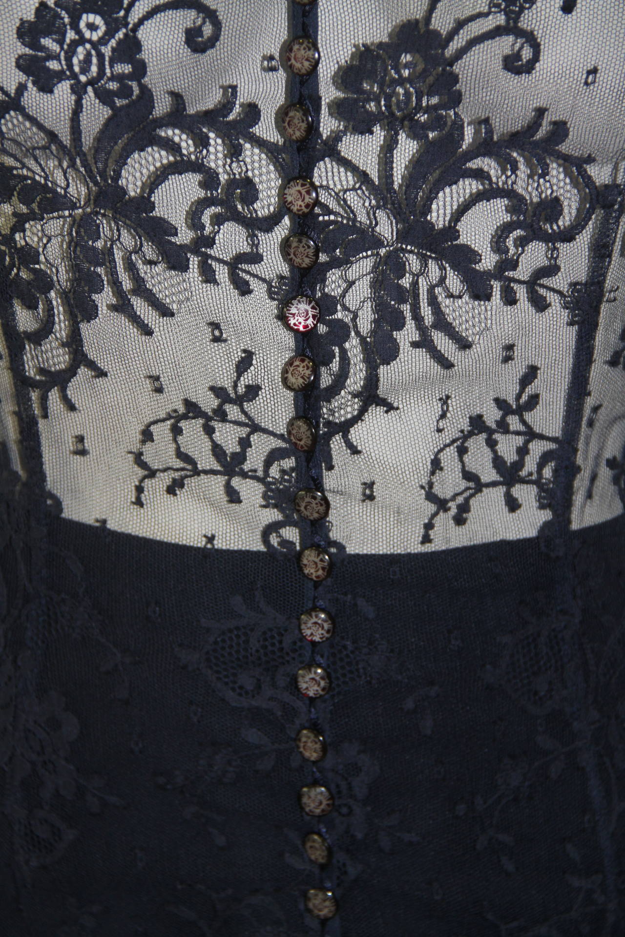 Chloe Silk Embroidered Lace Ensemble 1990's In Excellent Condition For Sale In W1, GB