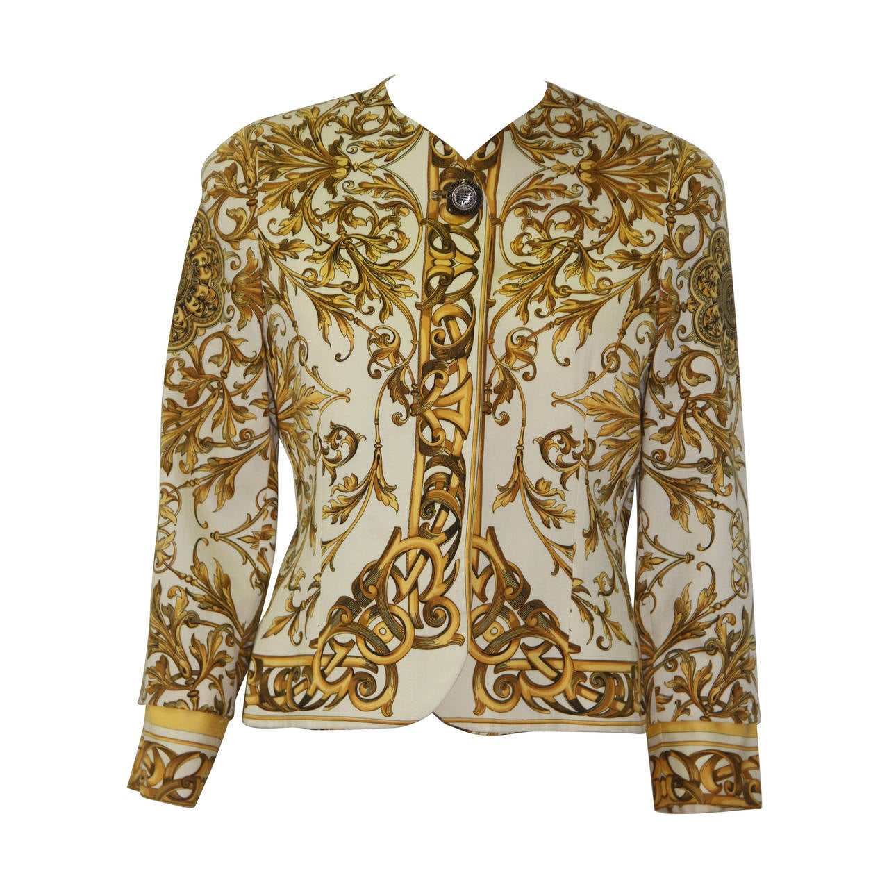 Gianni Versace Baroque Printed Jacket Spring 1992 For Sale