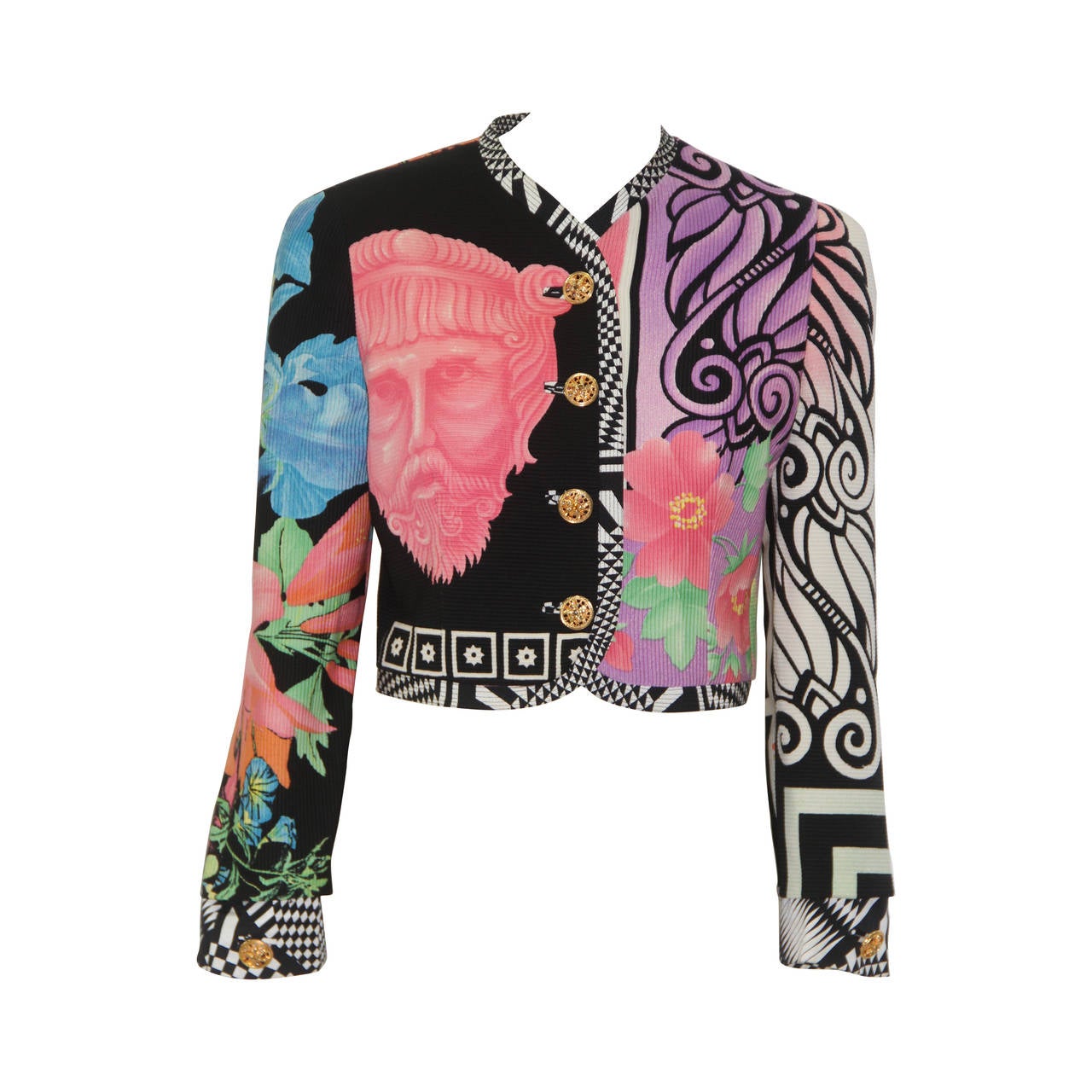 Gianni Versace Printed Jacket Spring 1992 For Sale