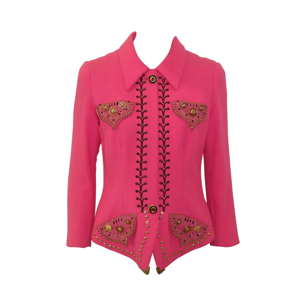Museum Quality Atelier Versace Cowgirl Western Jacket Fall 1992 For Sale