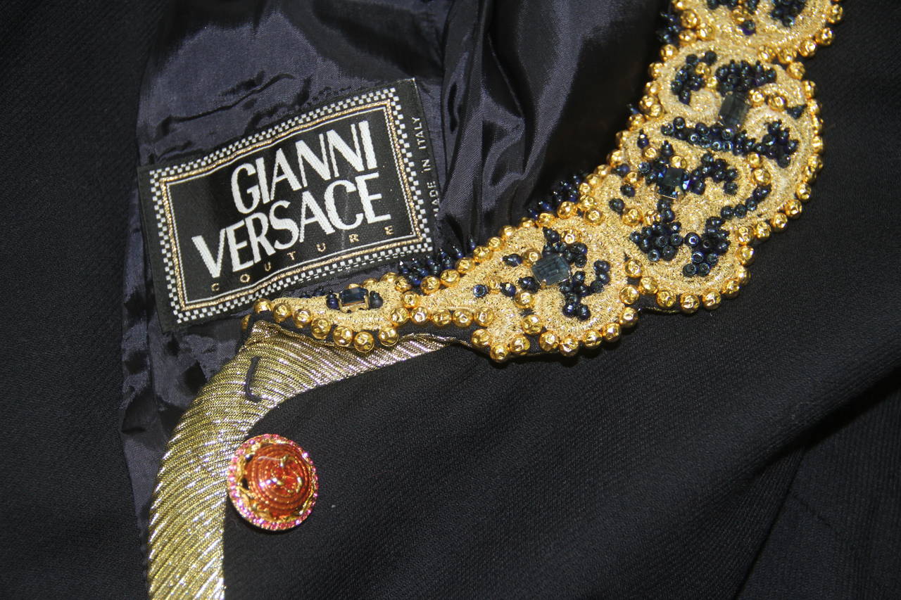 Gianni Versace Jewelled Evening Jacket Spring 1992 In Excellent Condition For Sale In W1, GB