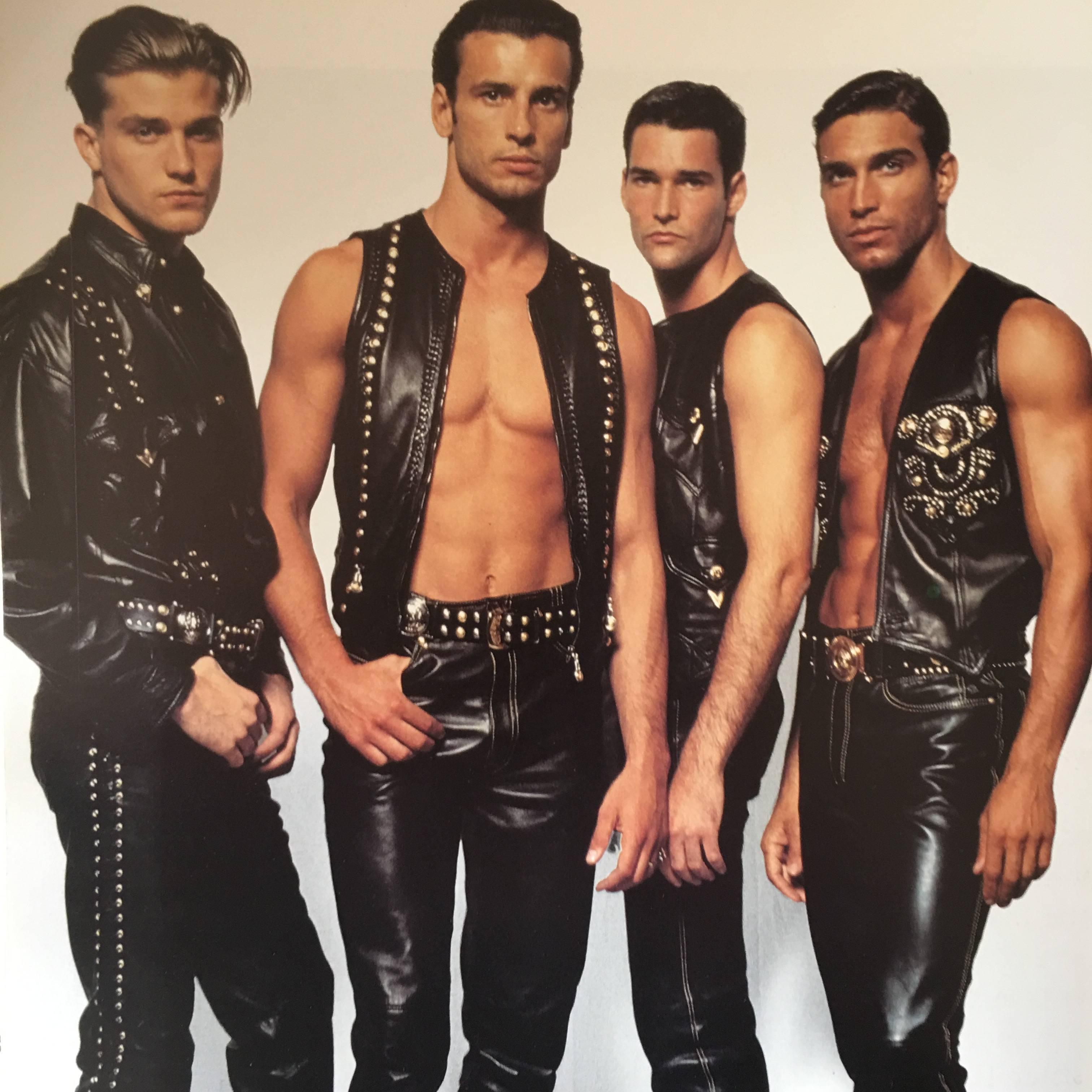 Museum Quality Gianni Versace Men's Bondage Studded Vest Spring 1993 In Excellent Condition For Sale In W1, GB