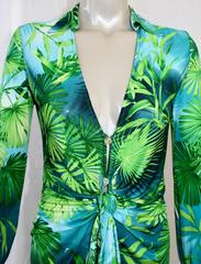 Most Iconic Gianni Versace Jungle Printed Silk Dress Spring 2000