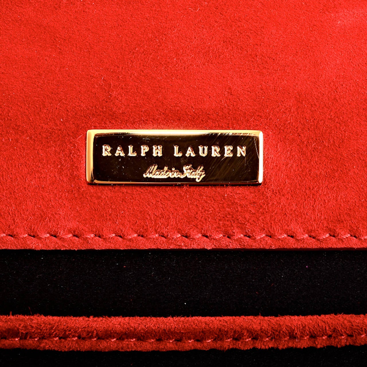 Ralph Lauren Red Suede Ricky Chain Bag 4