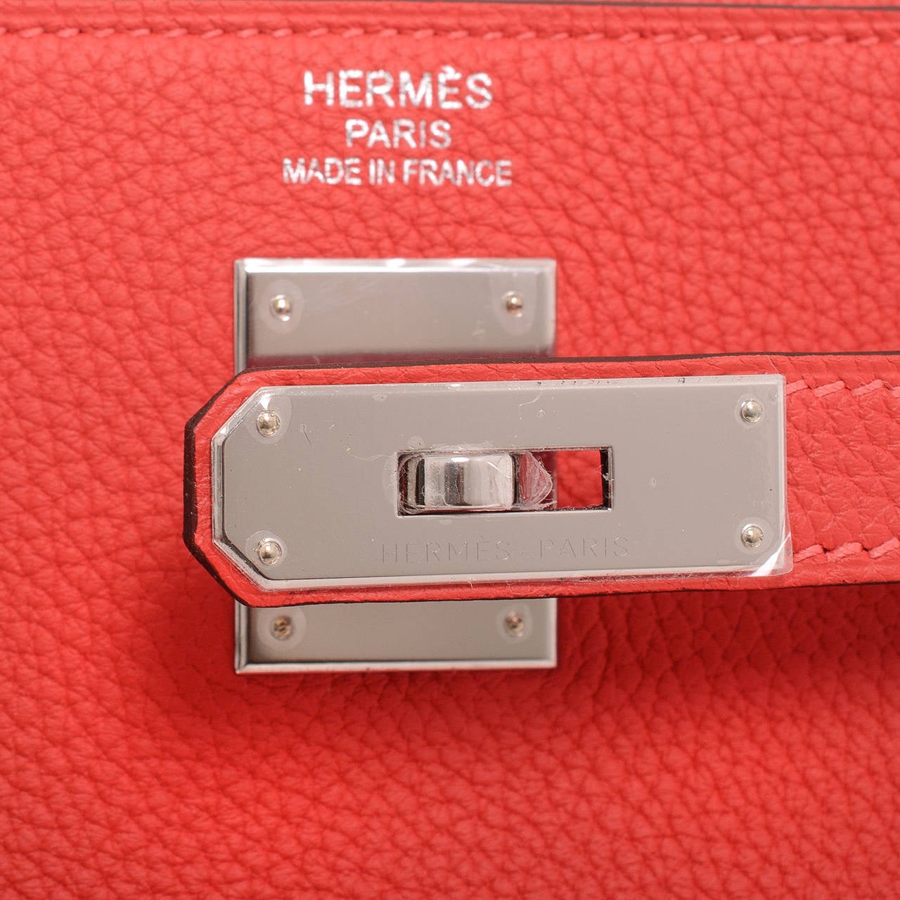 Hermes Rouge Pivoine Togo Kelly 35cm Palladium Hardware 1