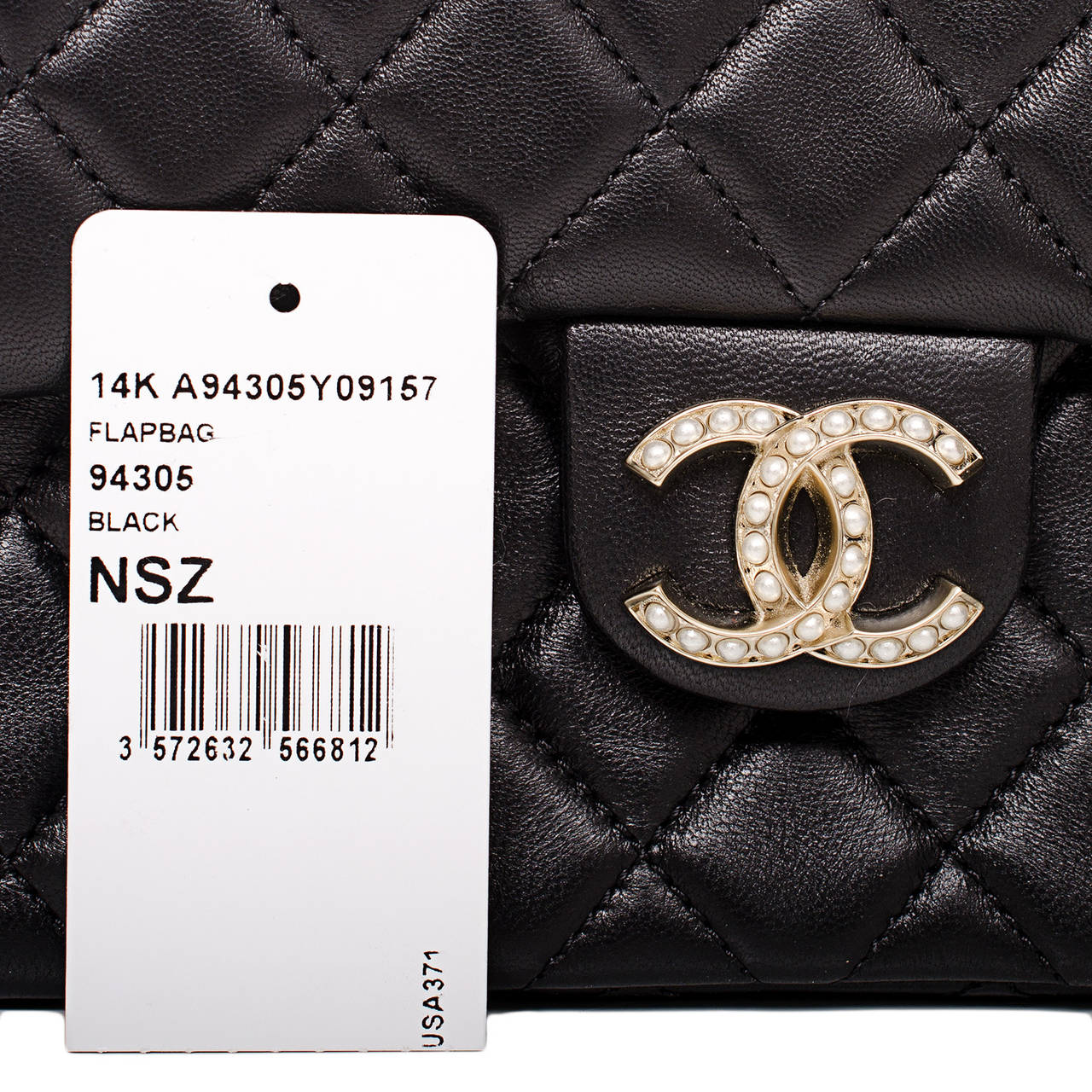 Chanel Black Lambskin Westminster Pearl Flap Bag