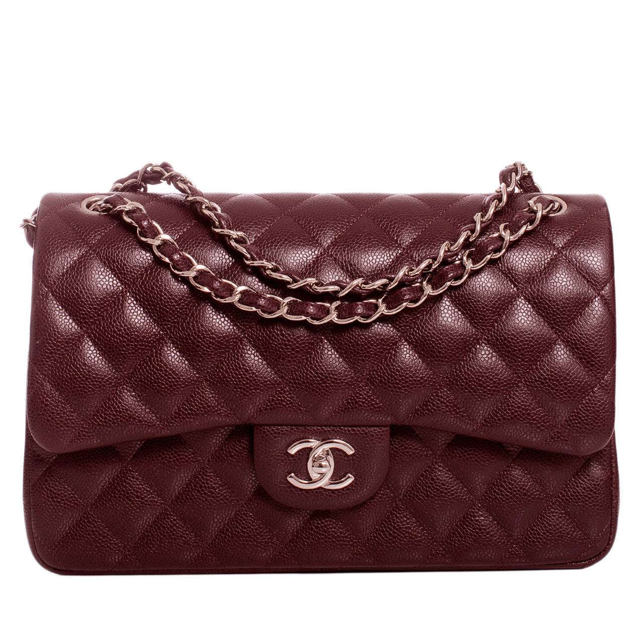 chanel burgundy classic flap