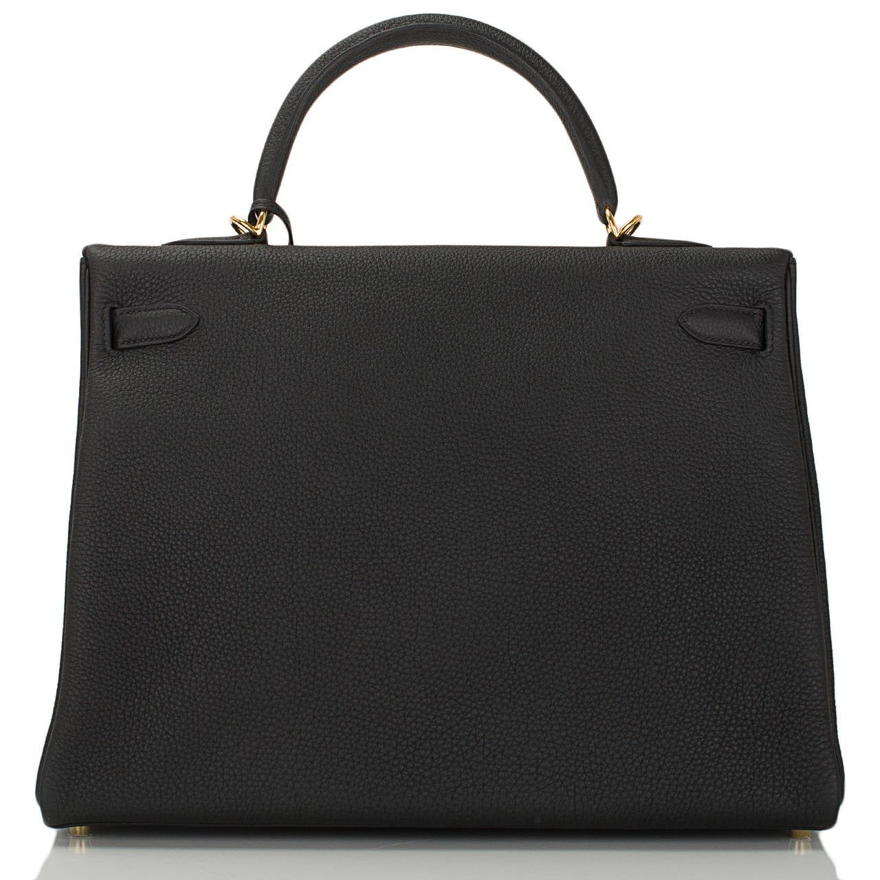 Hermes Black Togo Kelly 35cm Gold Hardware In New Condition In New York, NY