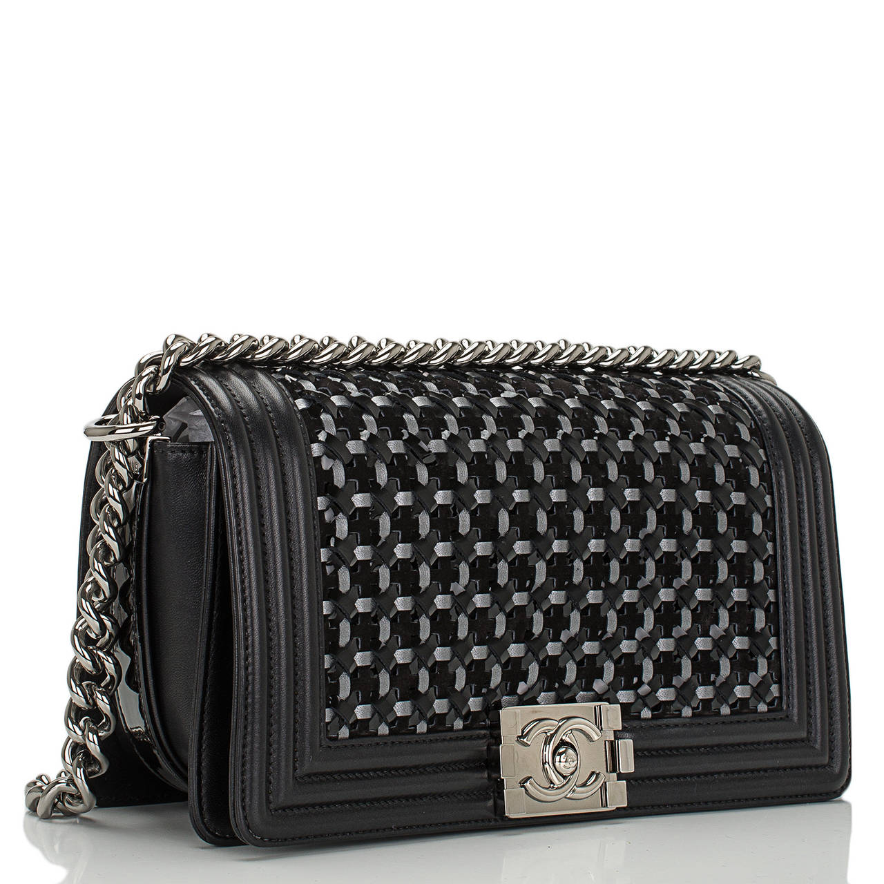 Chanel Braided Lambskin Medium Boy Bag