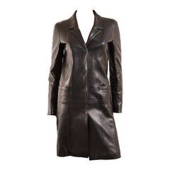 Chanel 04A Classic Lambskin Leather Coat FR 36 US 4