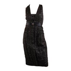 Chanel 07A Lesage & Silk Cocktail Dress FR 40 US 8