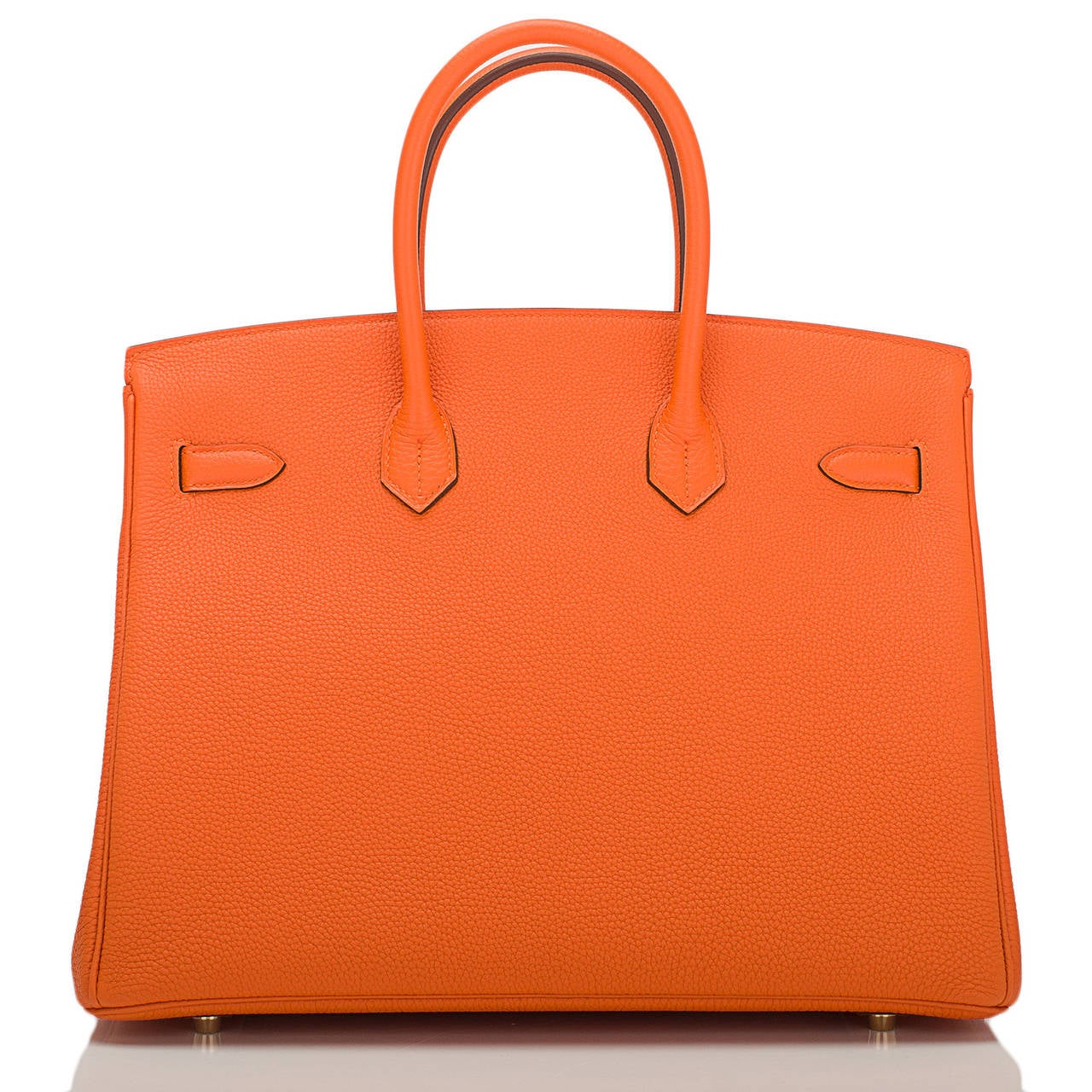 Hermes Orange H Togo Birkin 35cm Gold Hardware In New Condition In New York, NY