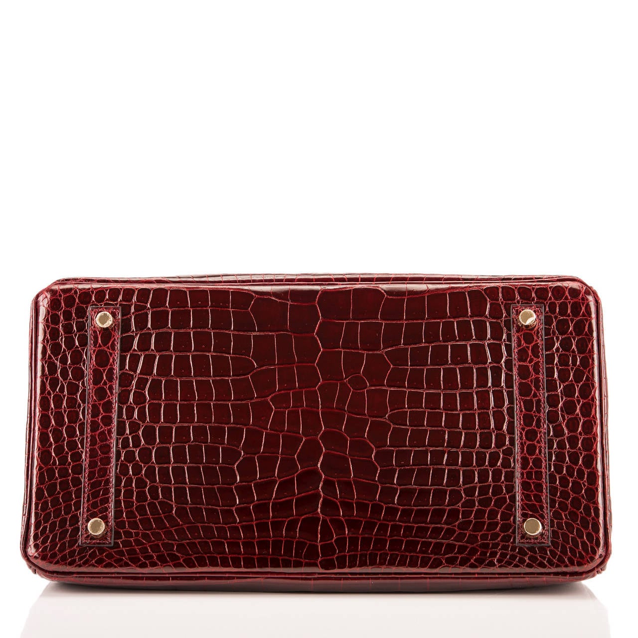 Women's Hermes Bordeaux Porosus Crocodile Birkin 35cm Gold Hardware