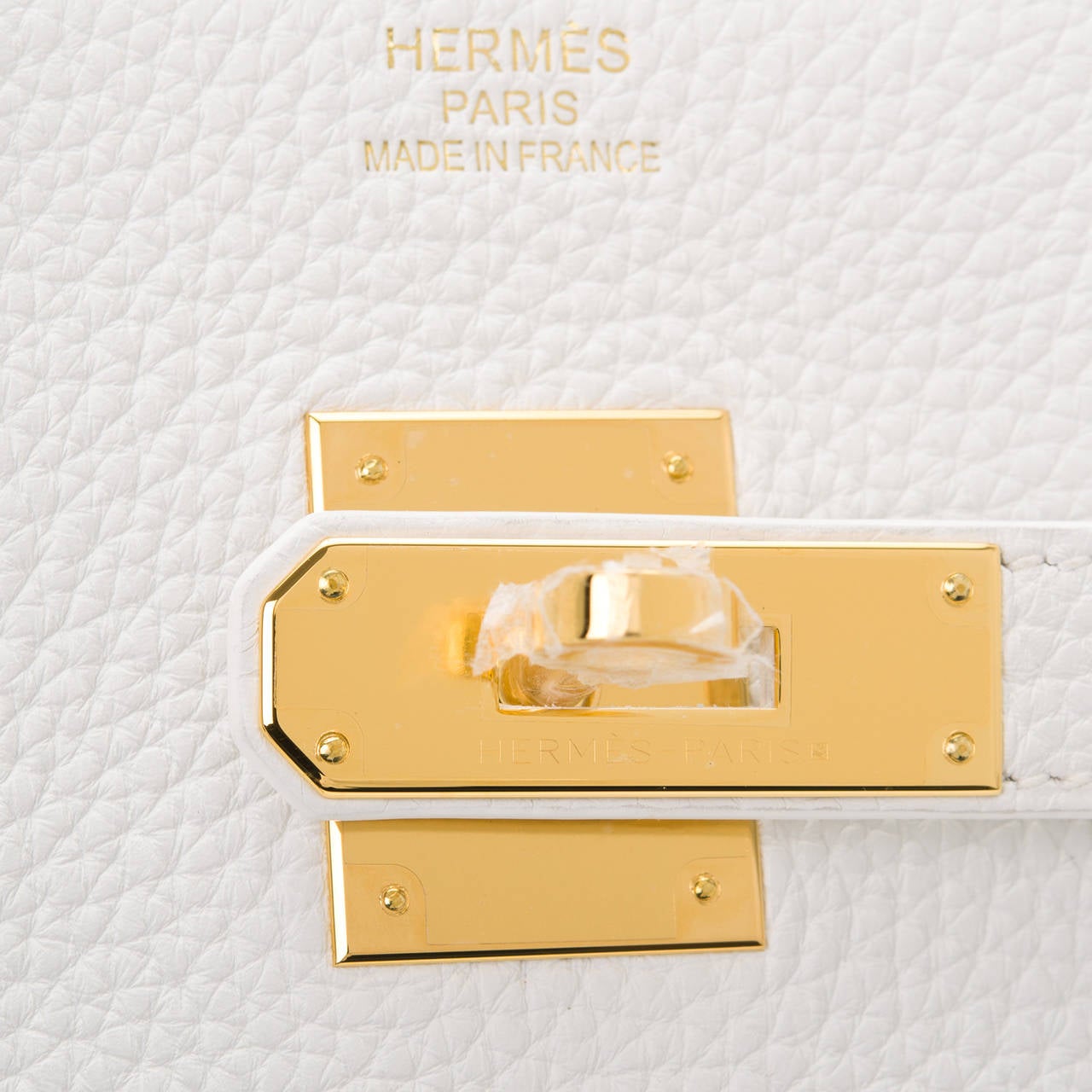 Hermes White Taurillon Clemence Birkin 35cm Gold Hardware 1