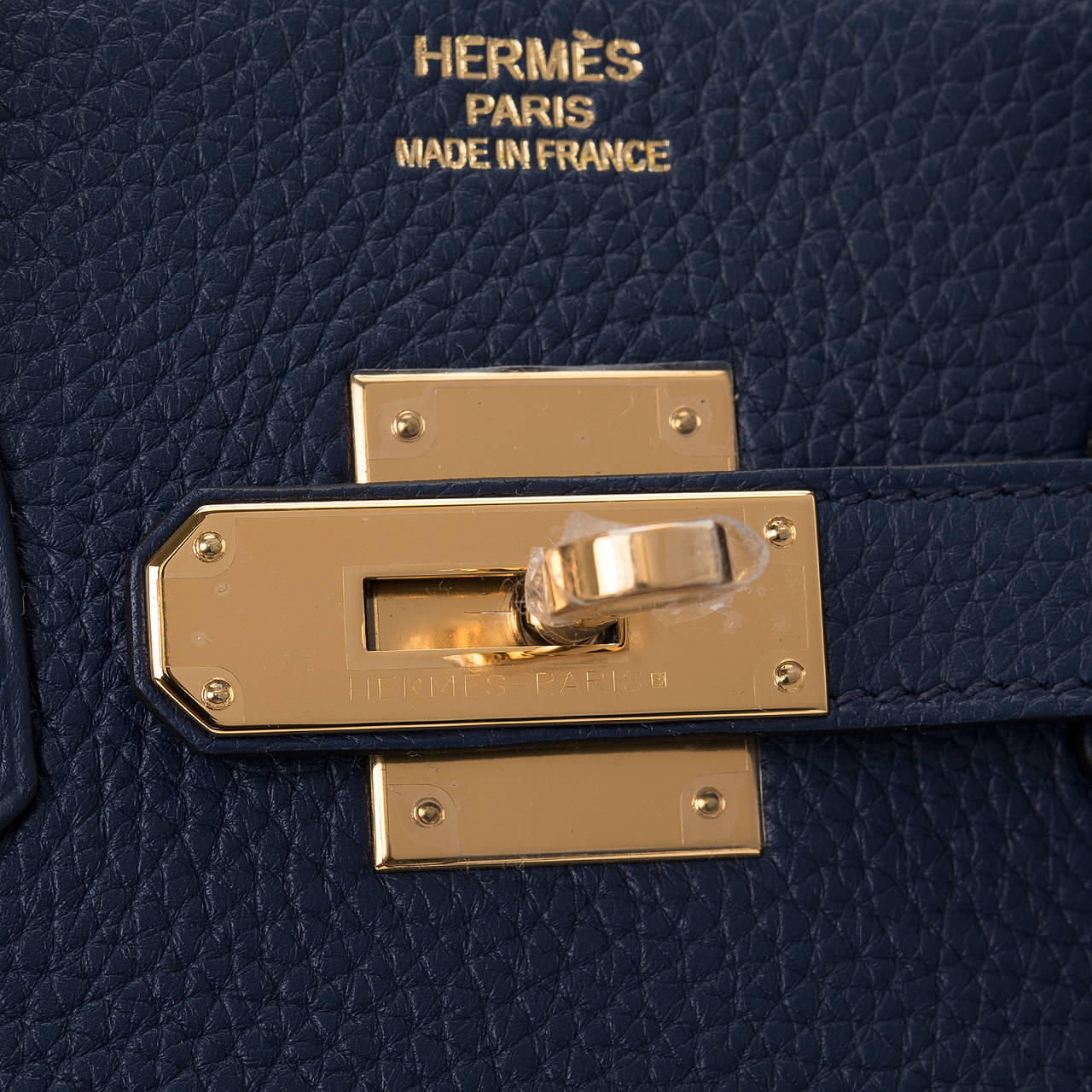 Hermes Blue Sapphire Clemence Birkin 35cm Gold Hardware 1