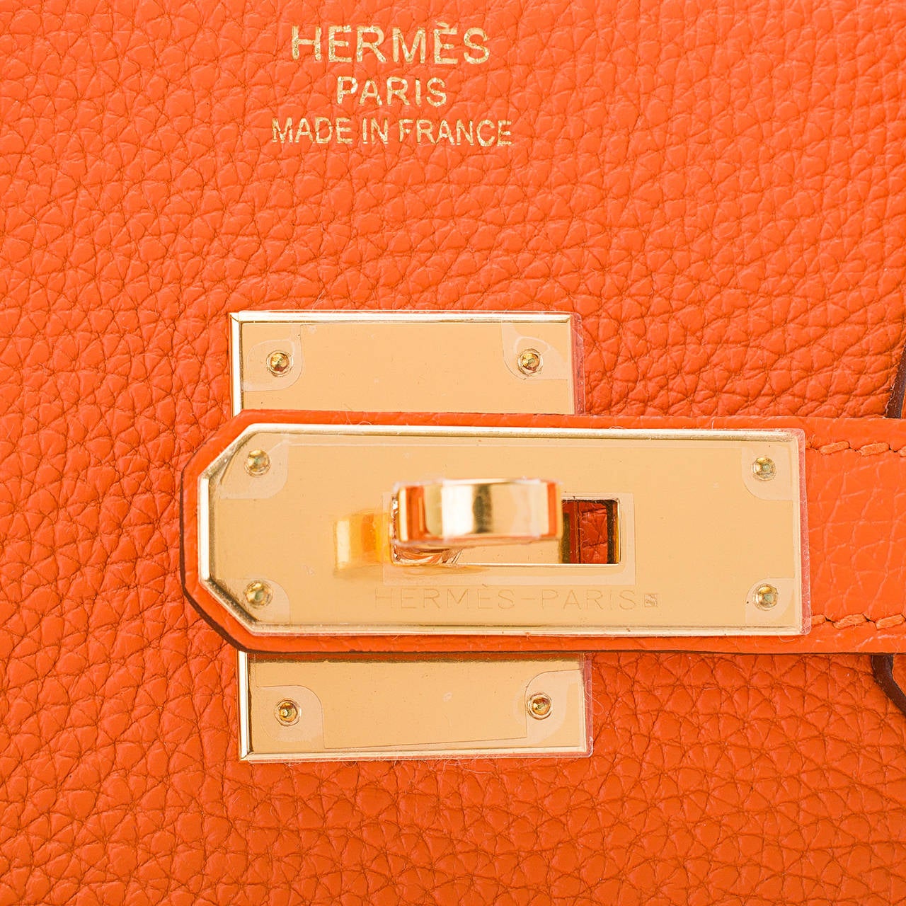 Hermes Orange H Togo Birkin 35cm Gold Hardware 1