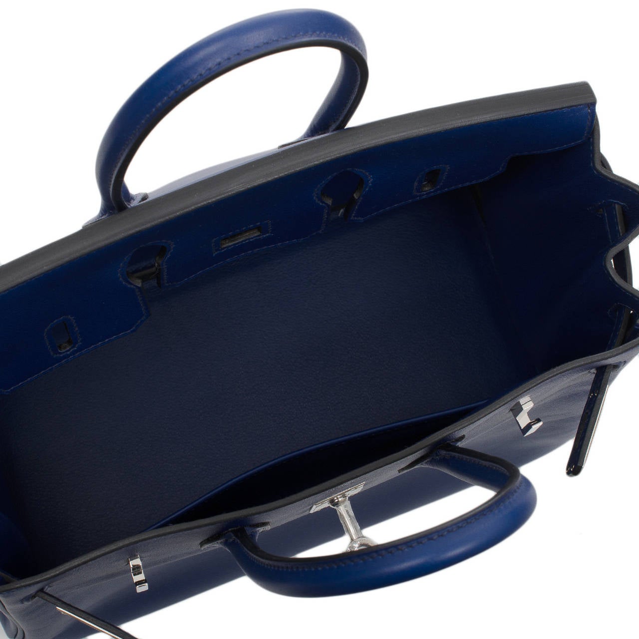 Hermes Blue Sapphire Swift Birkin 25cm Palladium Hardware at 1stdibs