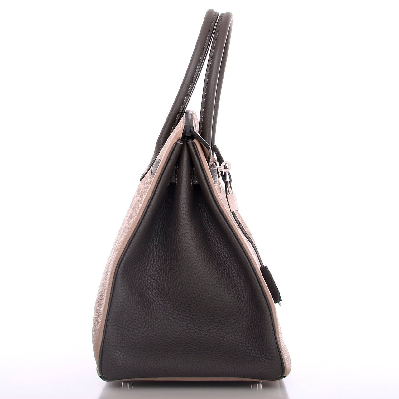 Hermes Bi-color SO Horseshoe Etain and Gris Tourterelle Togo Birkin 35