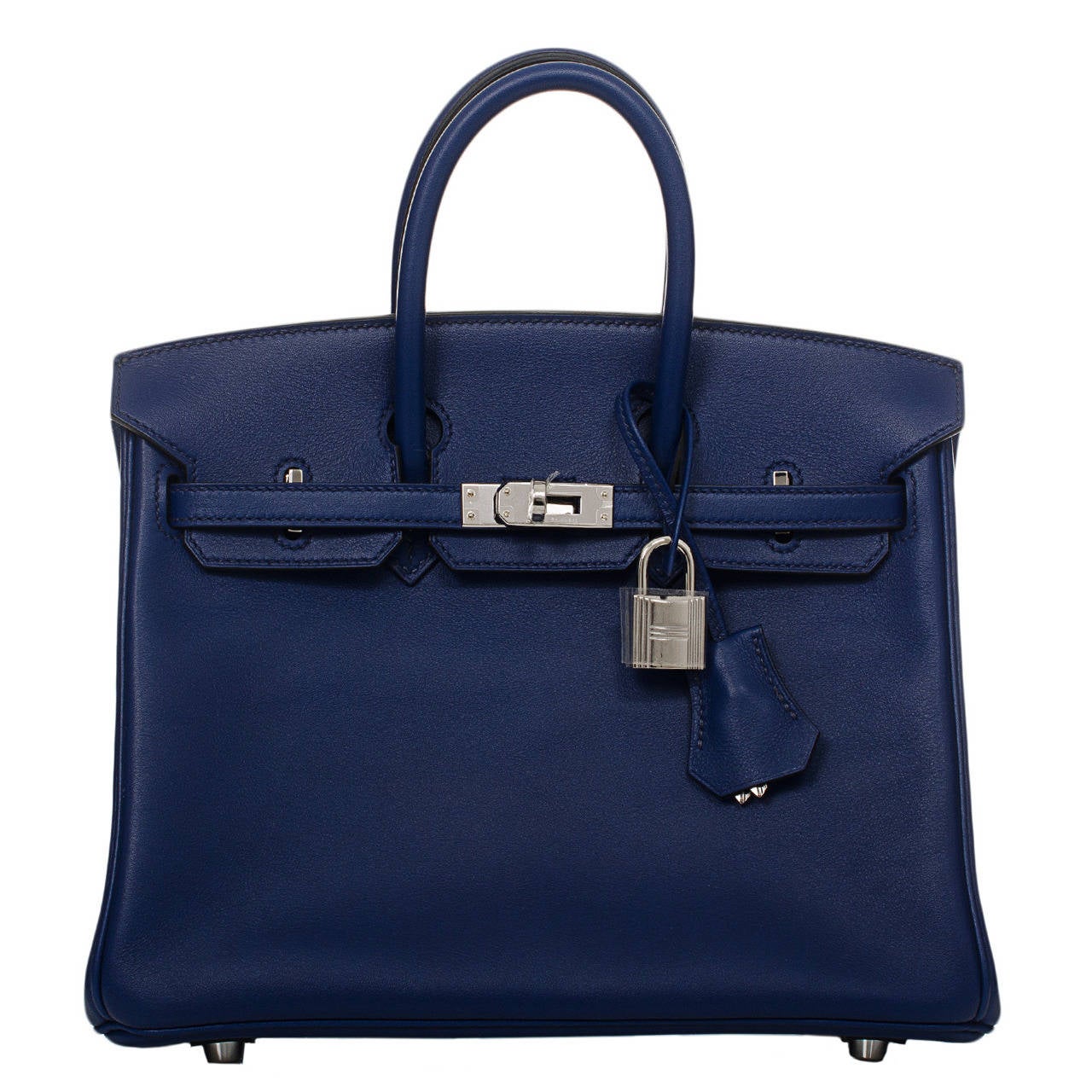 knock off birkin bags - Hermes Blue Sapphire Swift Birkin 25cm Palladium Hardware at 1stdibs