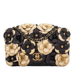 Chanel Black Camellia Flap Bag