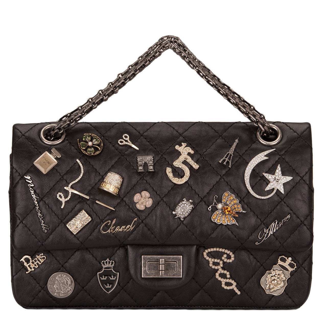 Chanel Black Reissue 2.55 Lucky Charm Bag
