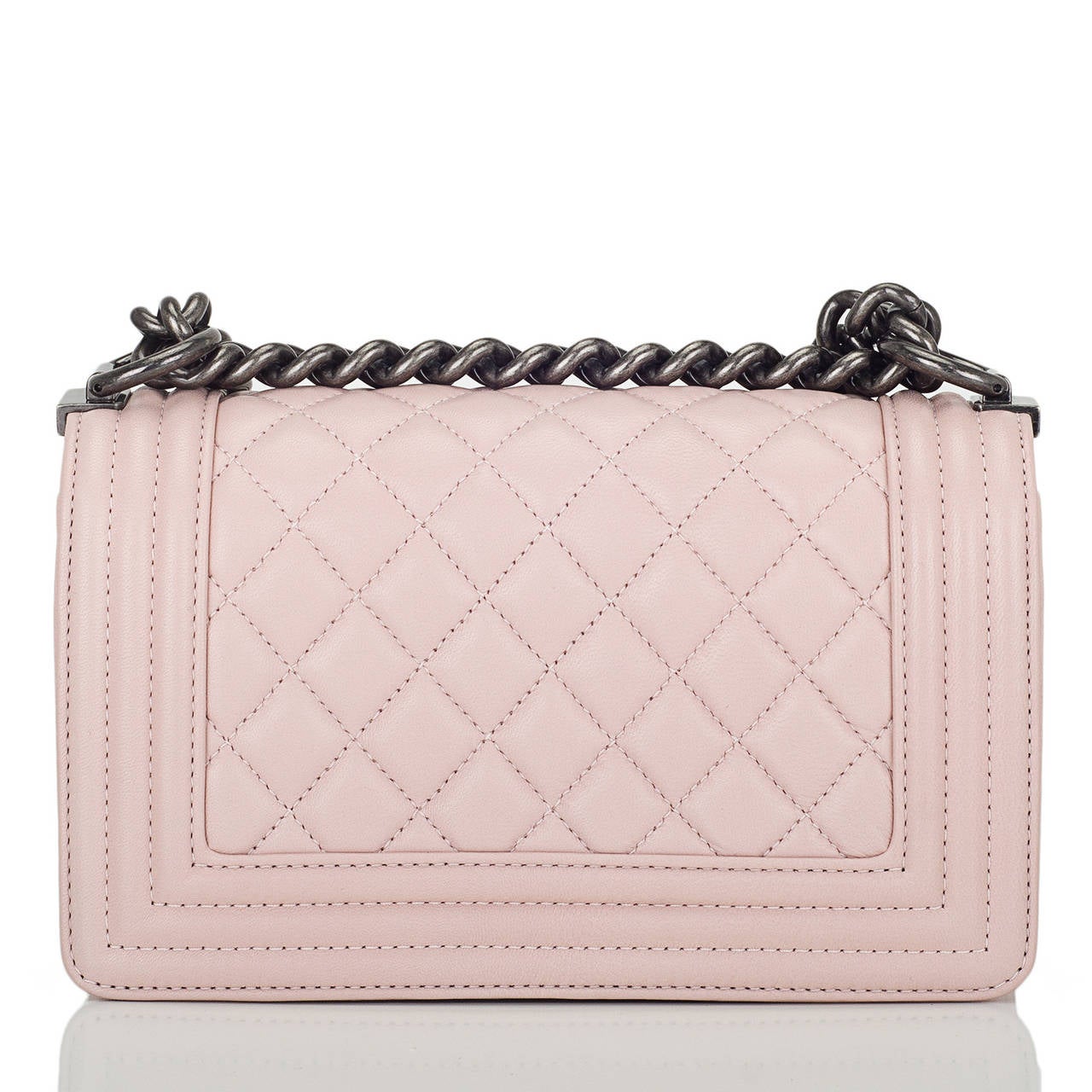 Chanel Light Pink Quilted Lambskin Small Boy Bag at 1stDibs | chanel ...