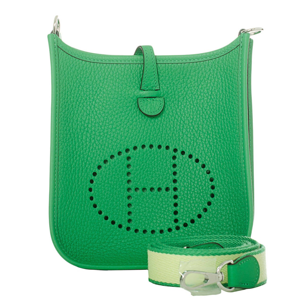 Hermes Evelyne III PM Epsom Bamboo Green Leather Crossbody Bag – My Closet  Rocks