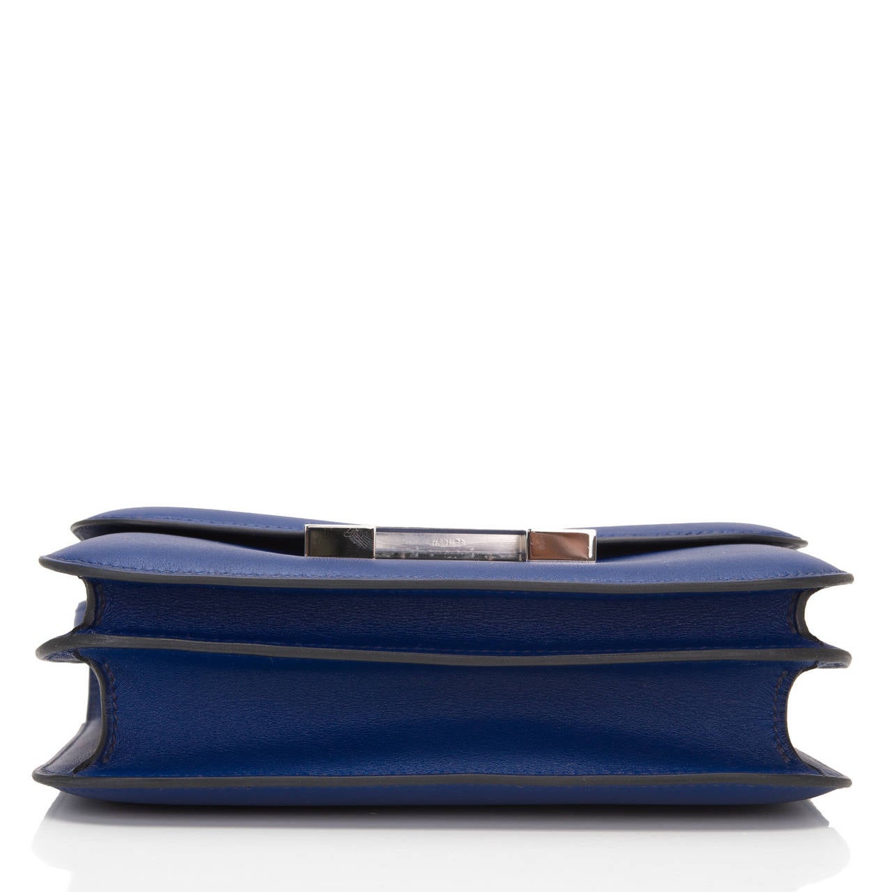 Hermes Blue Sapphire Swift Mini Constance 18cm In New Condition In New York, NY