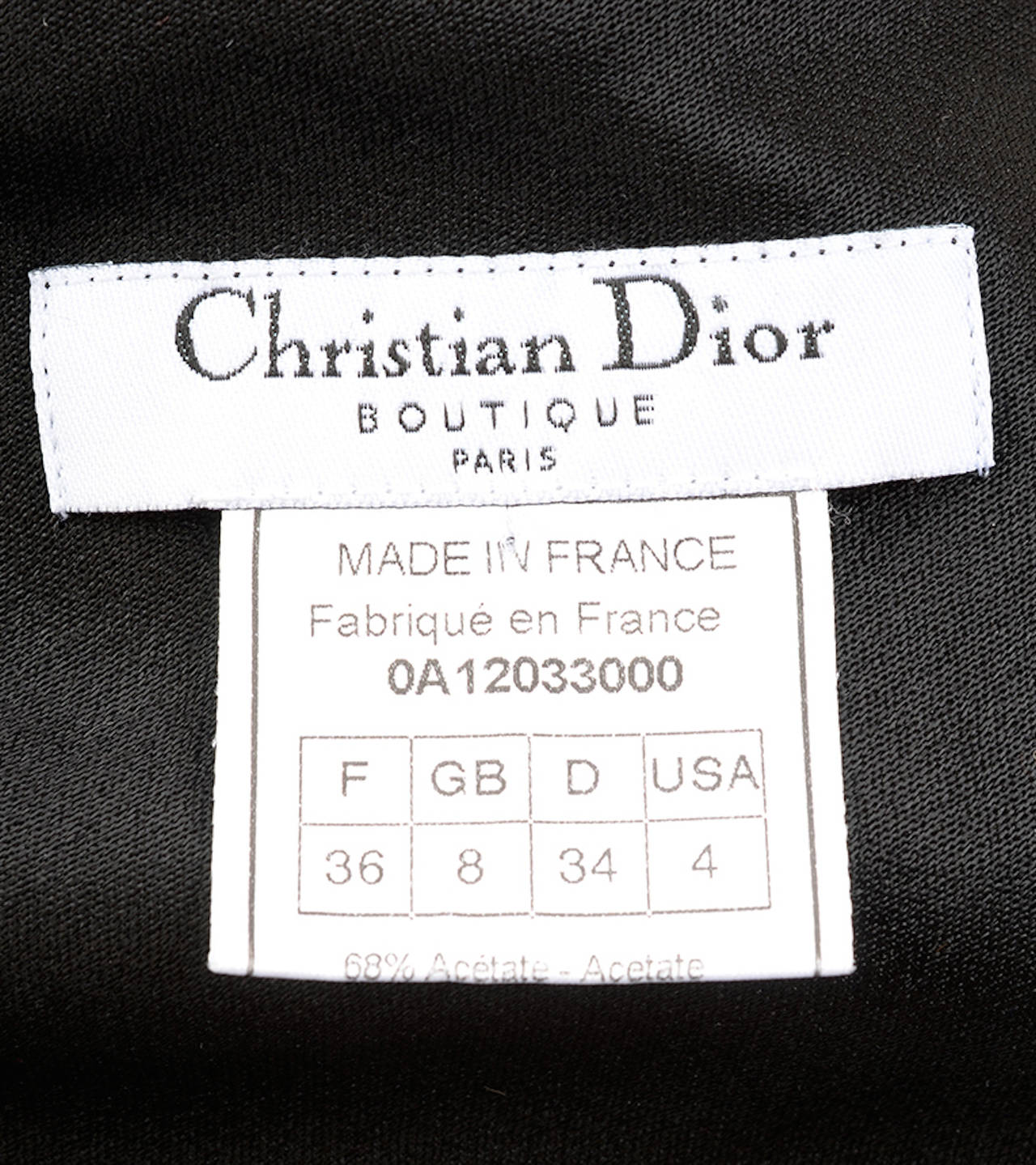 Women's CHRISTIAN DIOR BOUTIQUE Black Zipper Accented Evening Skirt 36 4 NWT For Sale