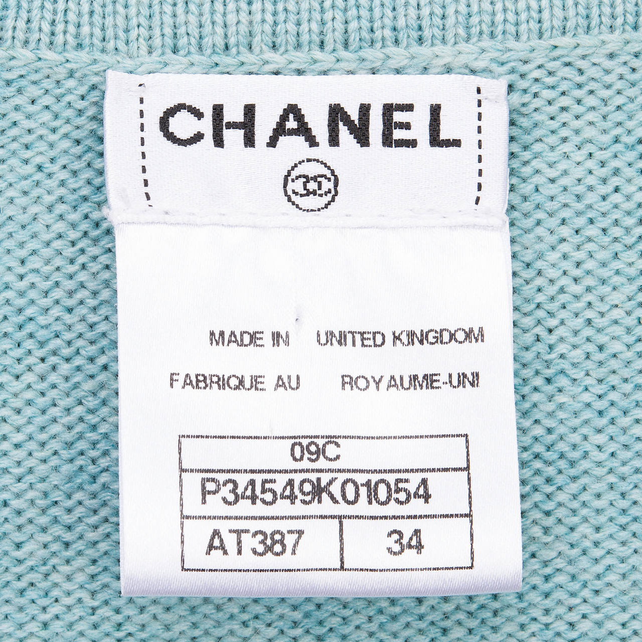 Chanel Seafoam Green Cashmere Jewelled Heart Button Sweater Coat 34 2 1