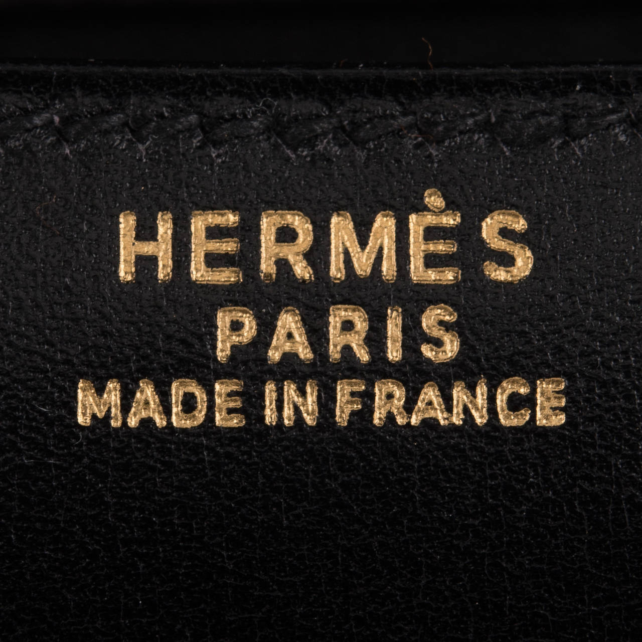 Hermes Vintage Black Box Leather Constance 23cm 2