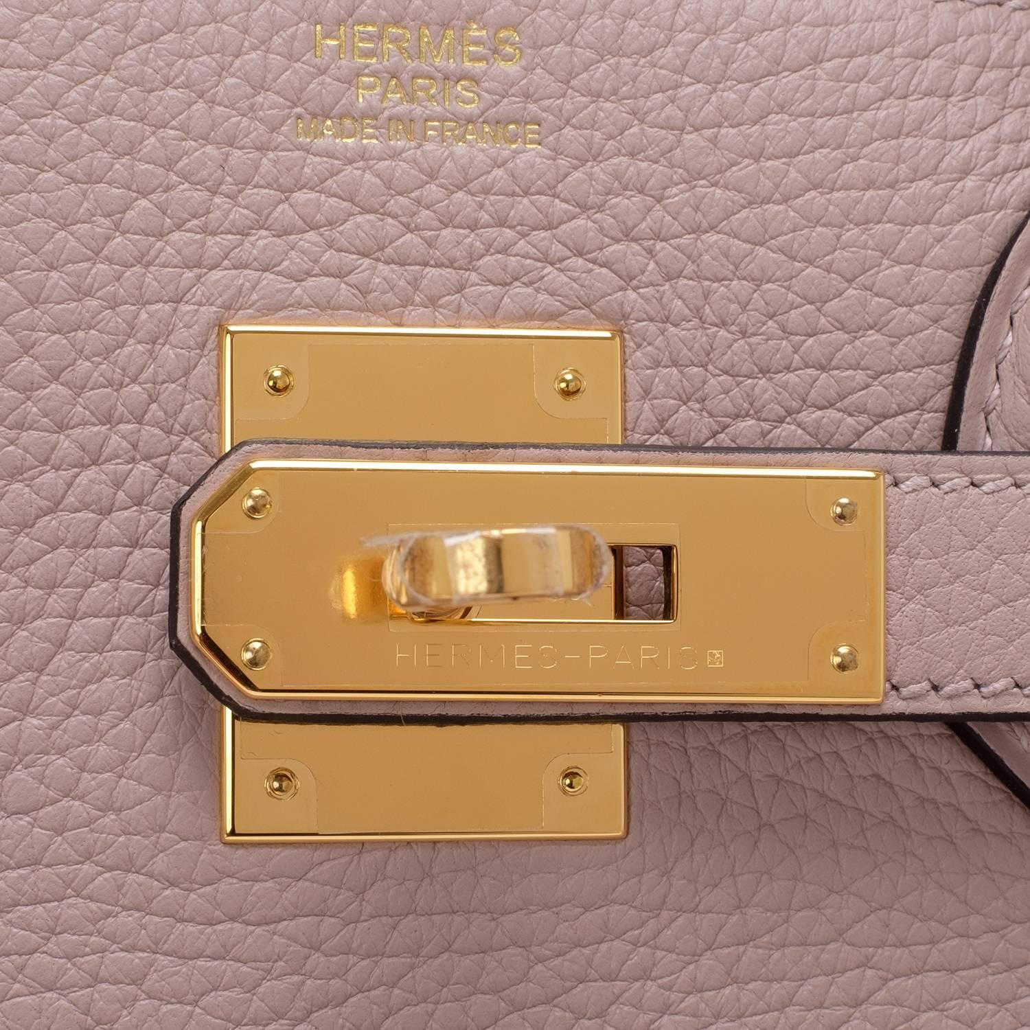 Hermes Glycine Leather Birkin 30cm Gold Hardware For Sale at 1stdibs