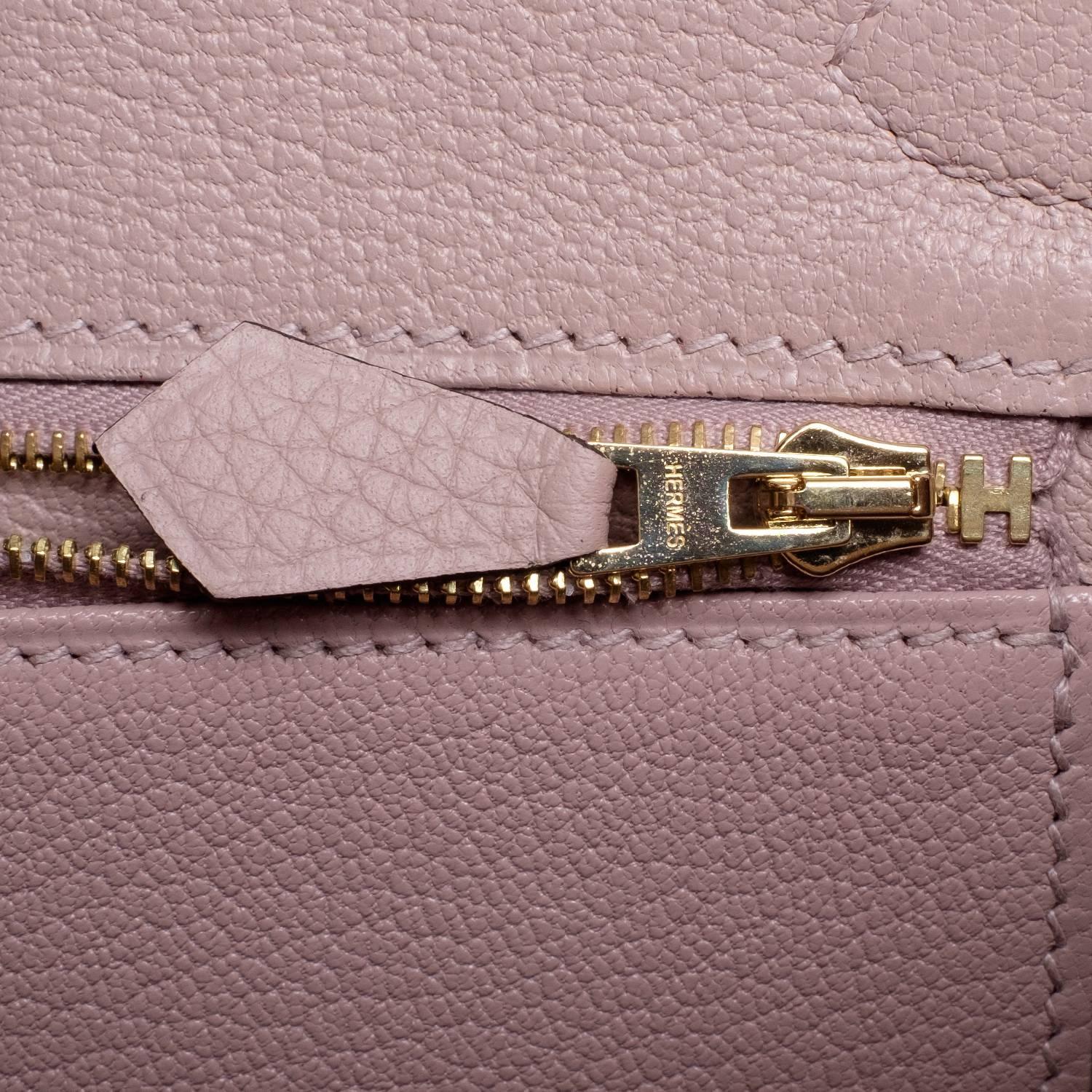 Hermes Glycine Leather Birkin 30cm Gold Hardware 2