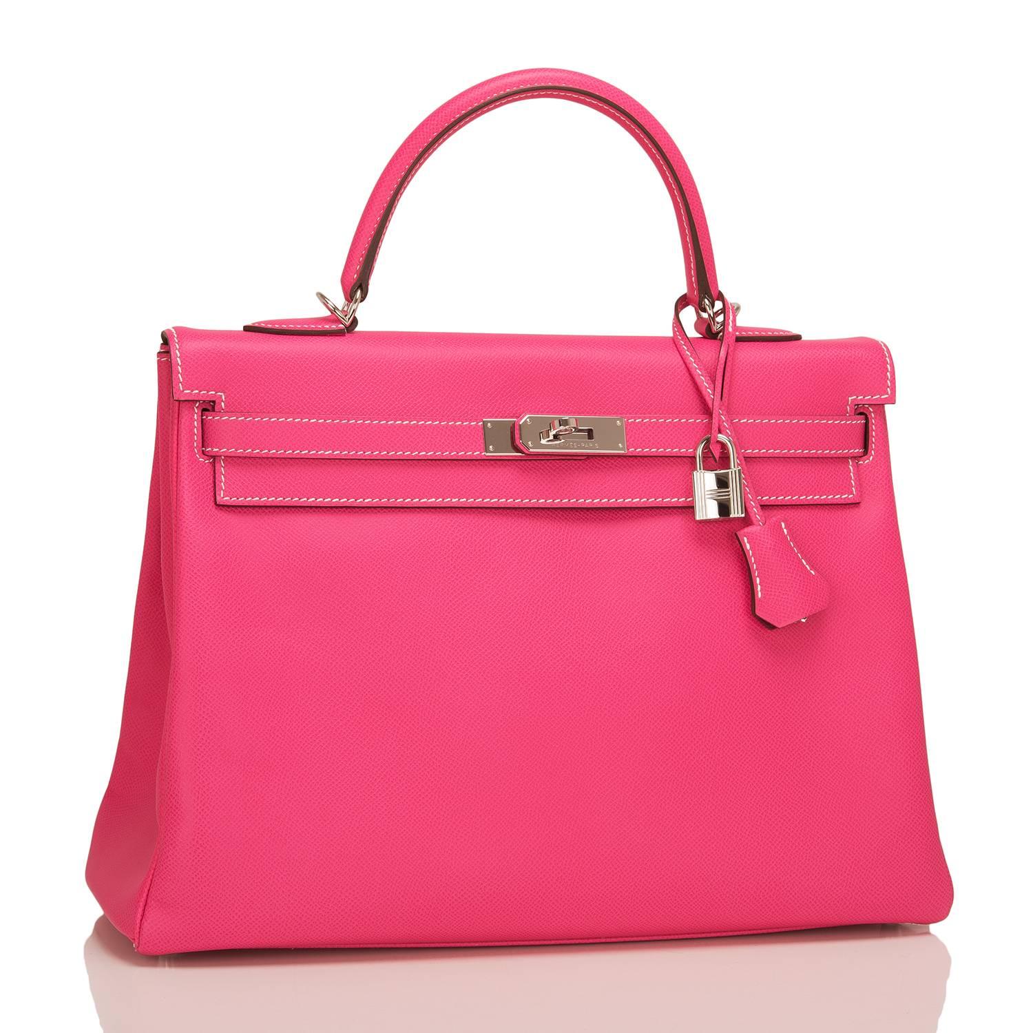 Hermes Bi-Color Rose Tyrien Kelly 35cm from the limited edition 