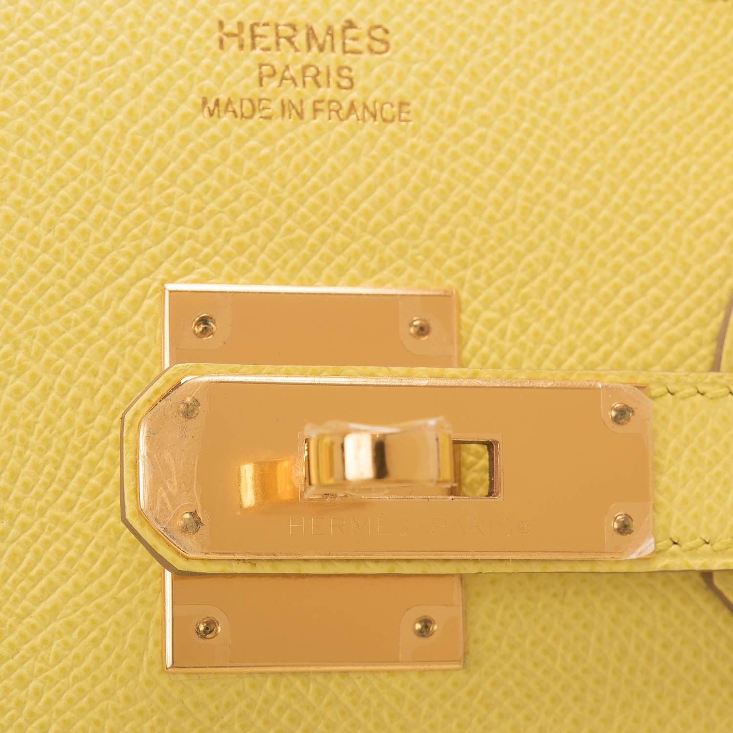 Hermes Soufre Epsom Birkin 35cm Gold Hardware For Sale at 1stdibs  