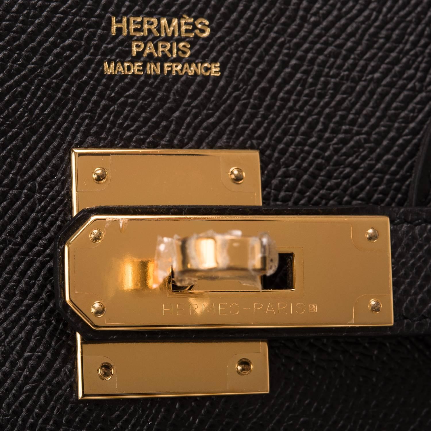 hermes black 32cm box calf kelly sellier bag, ghw hermes black 32cm box calf kelly sellier bag, ghw
