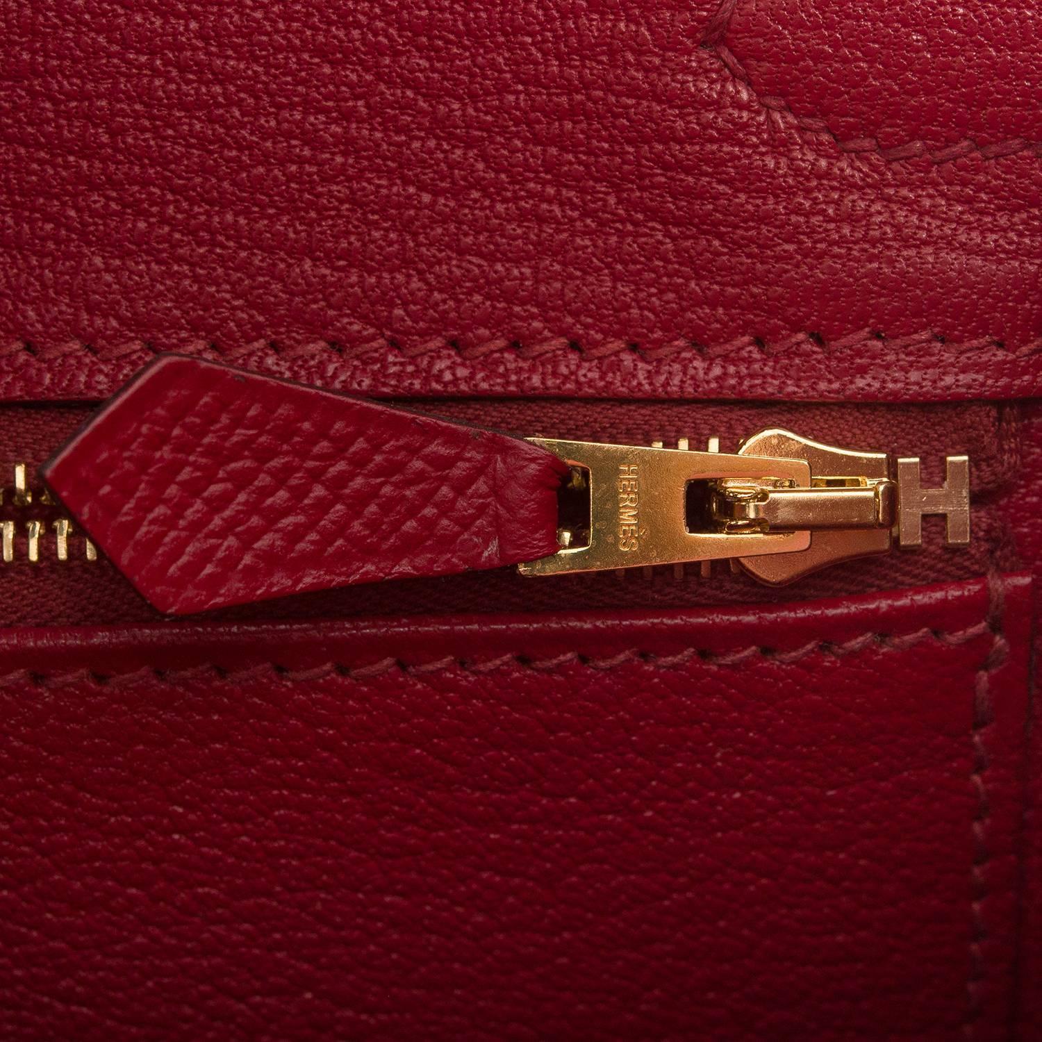 Hermes Rouge Grenat Epsom Birkin 30cm Gold Hardware For Sale at ...