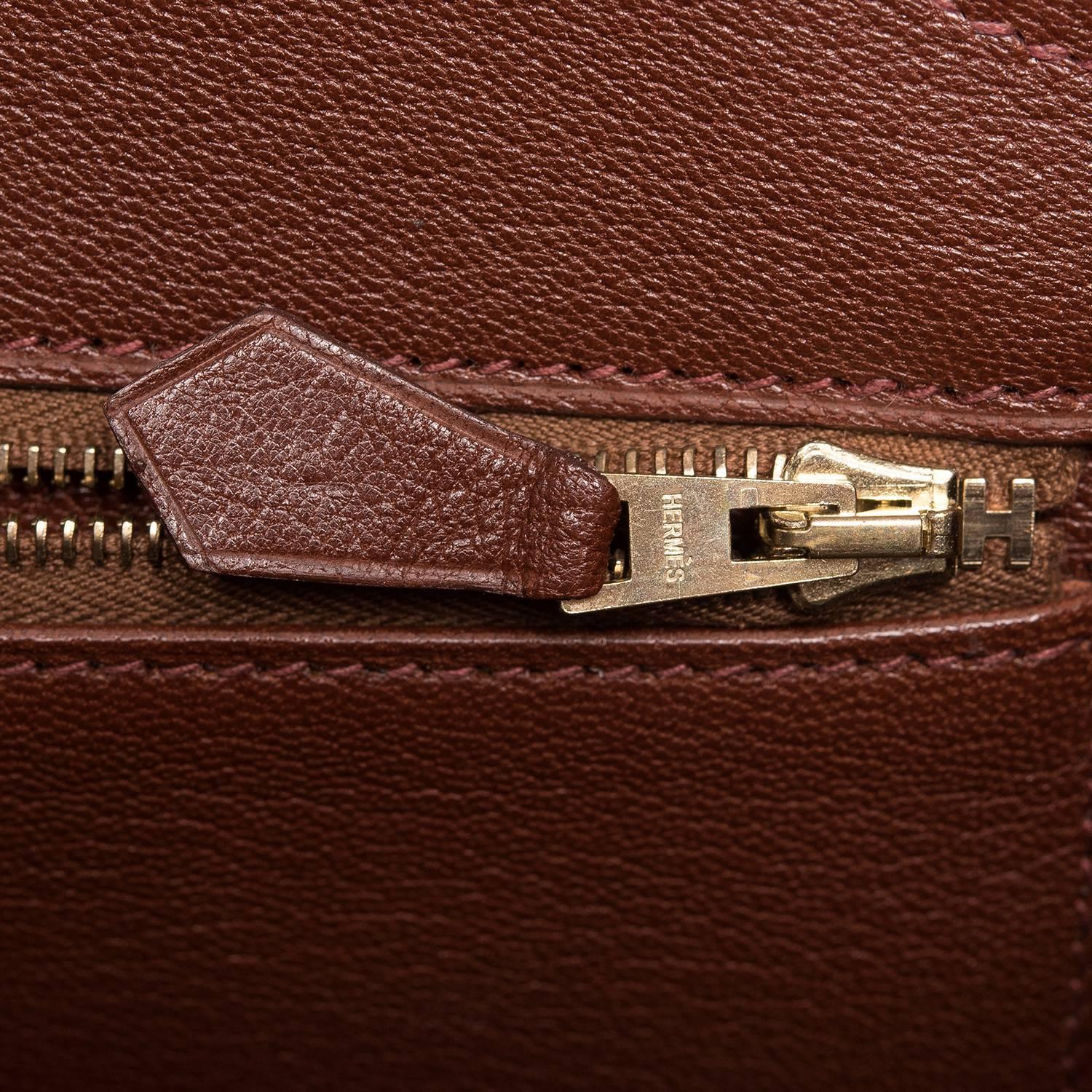 Hermes Cognac Shiny Porosus Crocodile Birkin 35cm Gold Hardware ...  